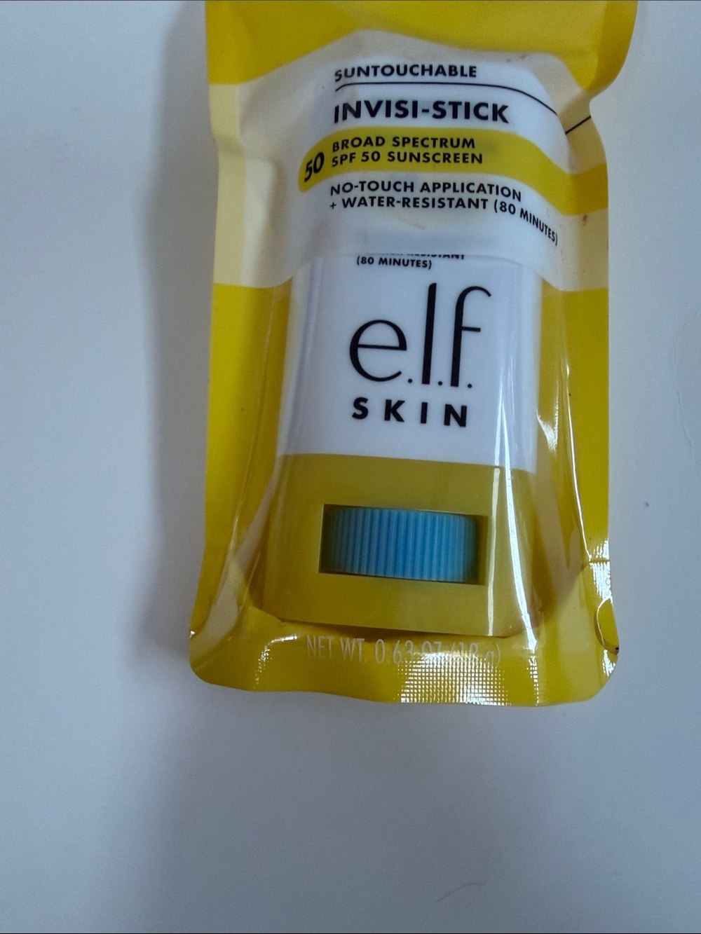 ELF Skin Invisi-Stick SPF 50 Sunscreen in Yellow and Blue